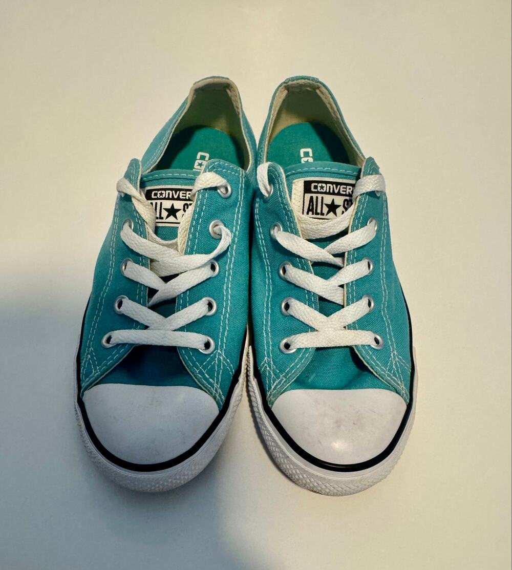 Converse Chuck Taylor All Star Dainty Low Top Turquoise Teal Sneakers Women Sz 7